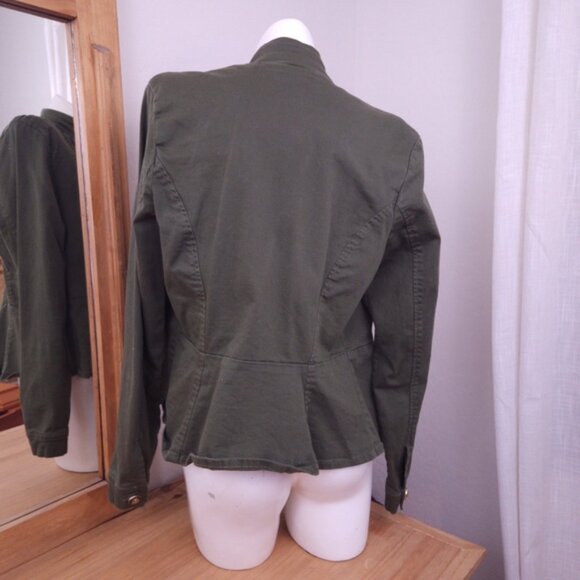 Beautiful One 5 One Embroidered Olive Green Jacket - Picture 3 of 6